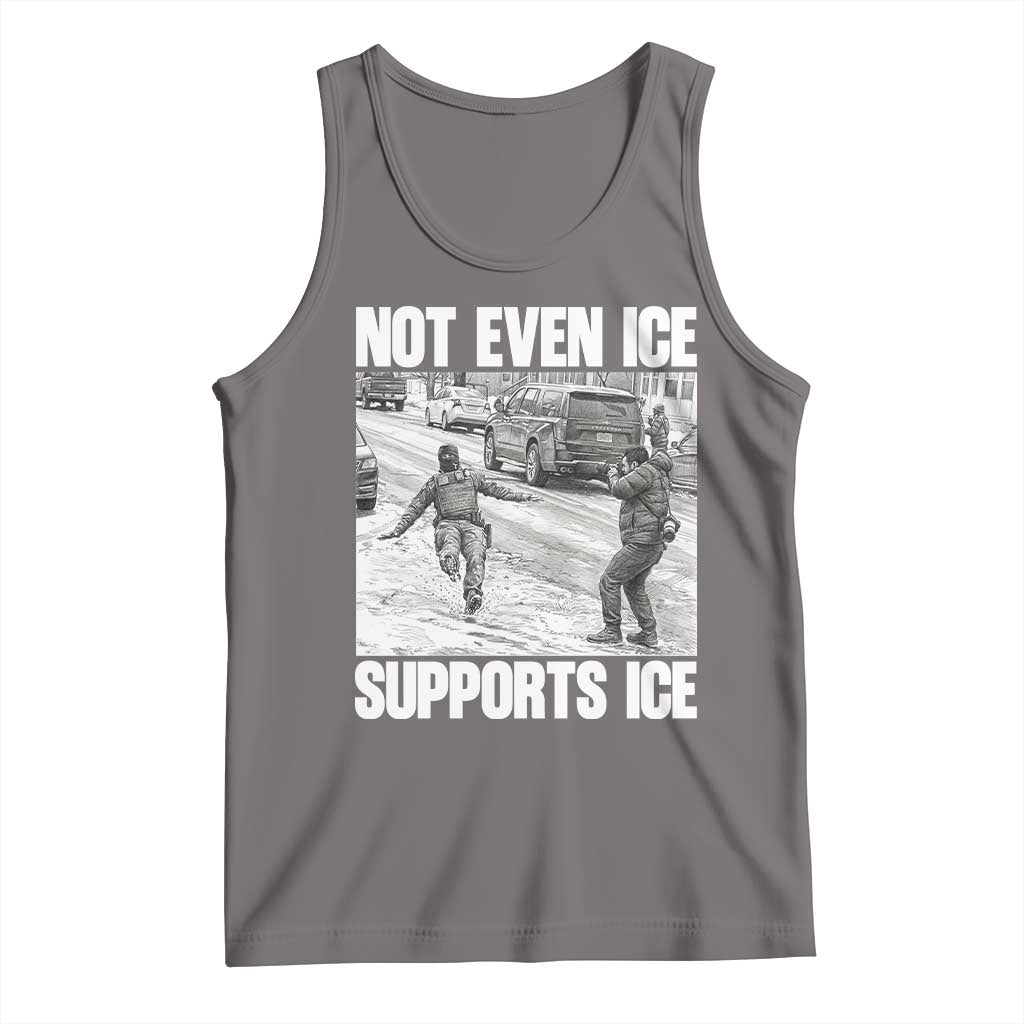 Not Even Ice Supports Ice Tank Top Viral Political Ice Slipping Captured Meme Against Ice TS02 Deep Heather Print Your Wear