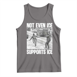 Not Even Ice Supports Ice Tank Top Viral Political Ice Slipping Captured Meme Against Ice TS02 Deep Heather Print Your Wear