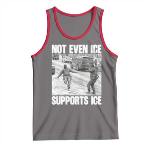 Not Even Ice Supports Ice Tank Top Viral Political Ice Slipping Captured Meme Against Ice TS02 Deep Heather Red Print Your Wear