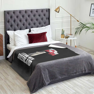 I Stand With Greenland Throw Blanket Cute Polar Bear Holding Flag Political Support TS02 Print Your Wear