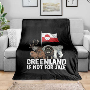 Greenland Is Not For Sale Throw Blanket Arctic Animal Resist Protest Greenland Flag TS02 Print Your Wear