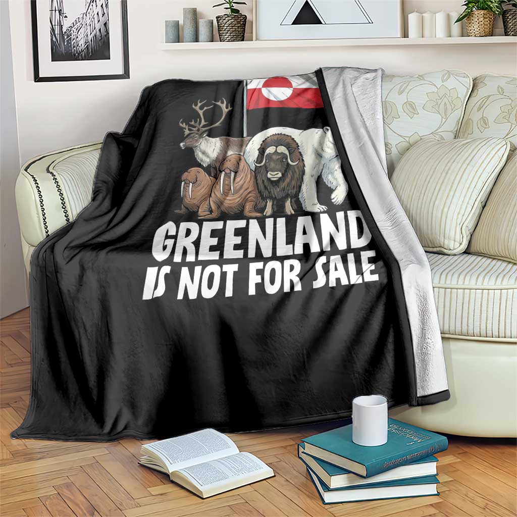 Greenland Is Not For Sale Throw Blanket Arctic Animal Resist Protest Greenland Flag TS02 Print Your Wear
