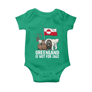 Greenland Is Not For Sale Baby Onesie Arctic Animal Resist Protest Greenland Flag TS02 Irish Green Print Your Wear