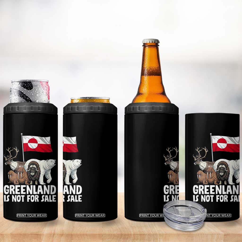 Greenland Is Not For Sale 4 in 1 Can Cooler Tumbler Arctic Animal Resist Protest Greenland Flag TS02 Print Your Wear