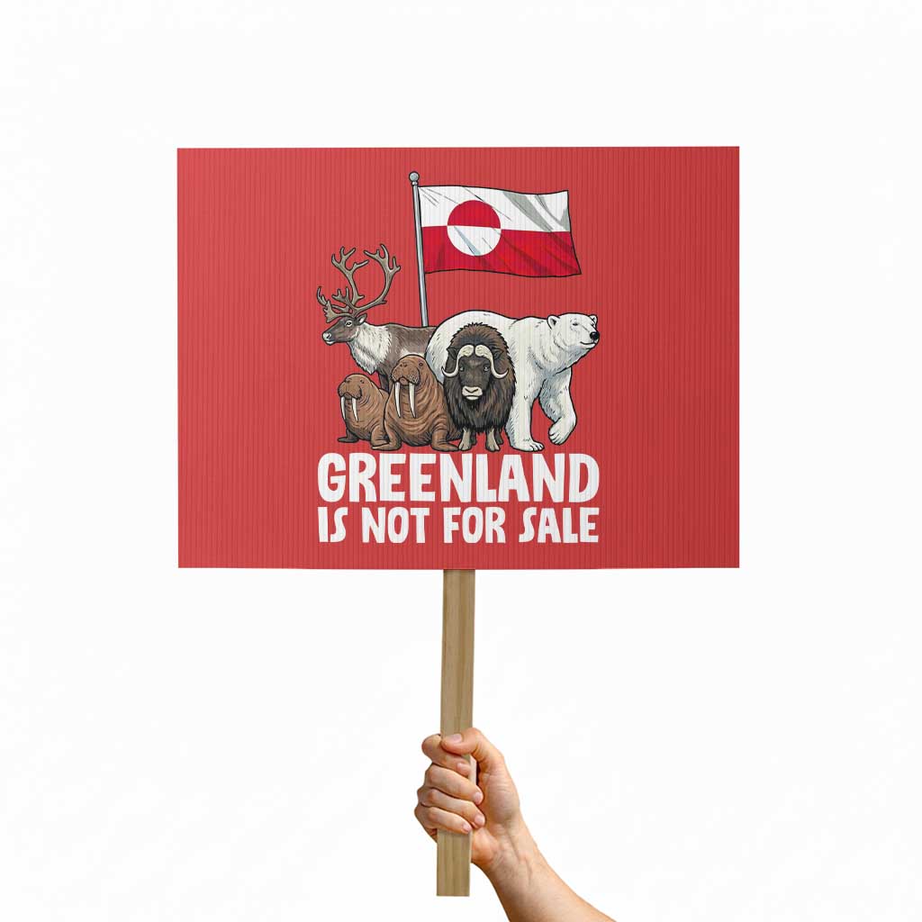 Greenland Is Not For Sale Protest Sign Arctic Animal Resist Protest Greenland Flag TS02 Horizontal 18