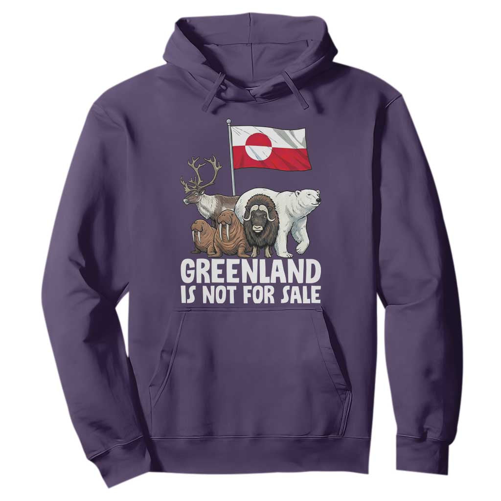 Greenland Is Not For Sale Hoodie Arctic Animal Resist Protest Greenland Flag TS02 Purple Print Your Wear