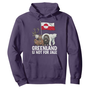Greenland Is Not For Sale Hoodie Arctic Animal Resist Protest Greenland Flag TS02 Purple Print Your Wear