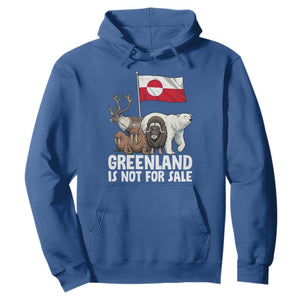 Greenland Is Not For Sale Hoodie Arctic Animal Resist Protest Greenland Flag TS02 Royal Blue Print Your Wear
