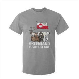 Greenland Is Not For Sale T Shirt For Kid Arctic Animal Resist Protest Greenland Flag TS02 Sport Gray Print Your Wear