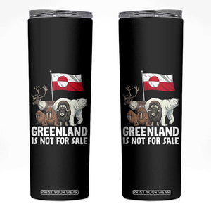 Greenland Is Not For Sale Skinny Tumbler Arctic Animal Resist Protest Greenland Flag TS02 Black Print Your Wear