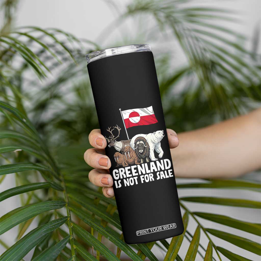 Greenland Is Not For Sale Skinny Tumbler Arctic Animal Resist Protest Greenland Flag TS02 Print Your Wear