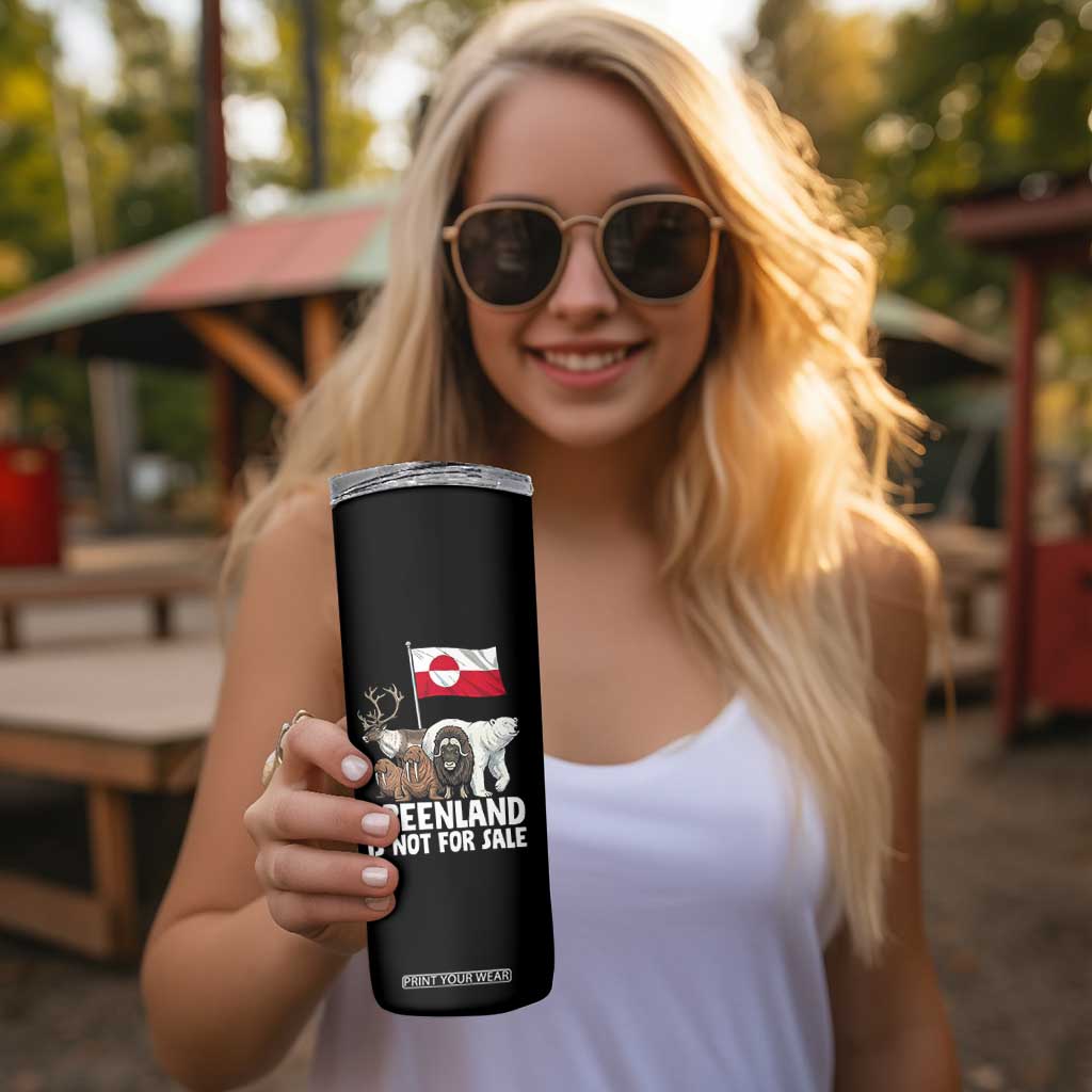 Greenland Is Not For Sale Skinny Tumbler Arctic Animal Resist Protest Greenland Flag TS02 Print Your Wear