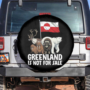 Greenland Is Not For Sale Spare Tire Cover Arctic Animal Resist Protest Greenland Flag TS02 No hole Black Print Your Wear