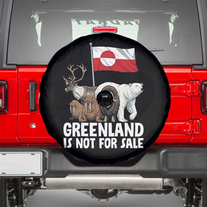 Greenland Is Not For Sale Spare Tire Cover Arctic Animal Resist Protest Greenland Flag TS02 Black Print Your Wear