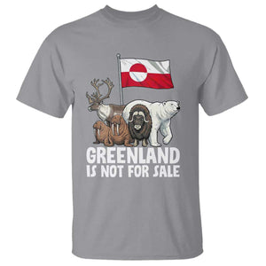Greenland Is Not For Sale T Shirt - Arctic Animal Resist Protest Greenland Flag Tee TS02 Sport Gray Print Your Wear