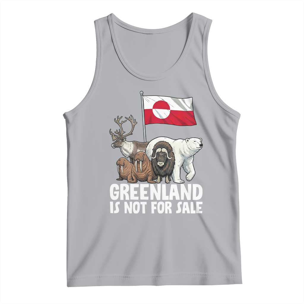 Greenland Is Not For Sale Tank Top Arctic Animal Resist Protest Greenland Flag TS02 Athletic Heather Print Your Wear