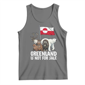 Greenland Is Not For Sale Tank Top Arctic Animal Resist Protest Greenland Flag TS02 Black Heather Print Your Wear
