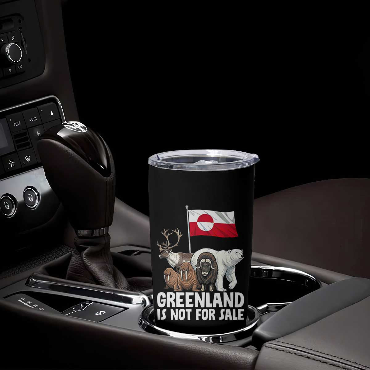 Greenland Is Not For Sale Tumbler Cup Arctic Animal Resist Protest Greenland Flag TS02 Print Your Wear