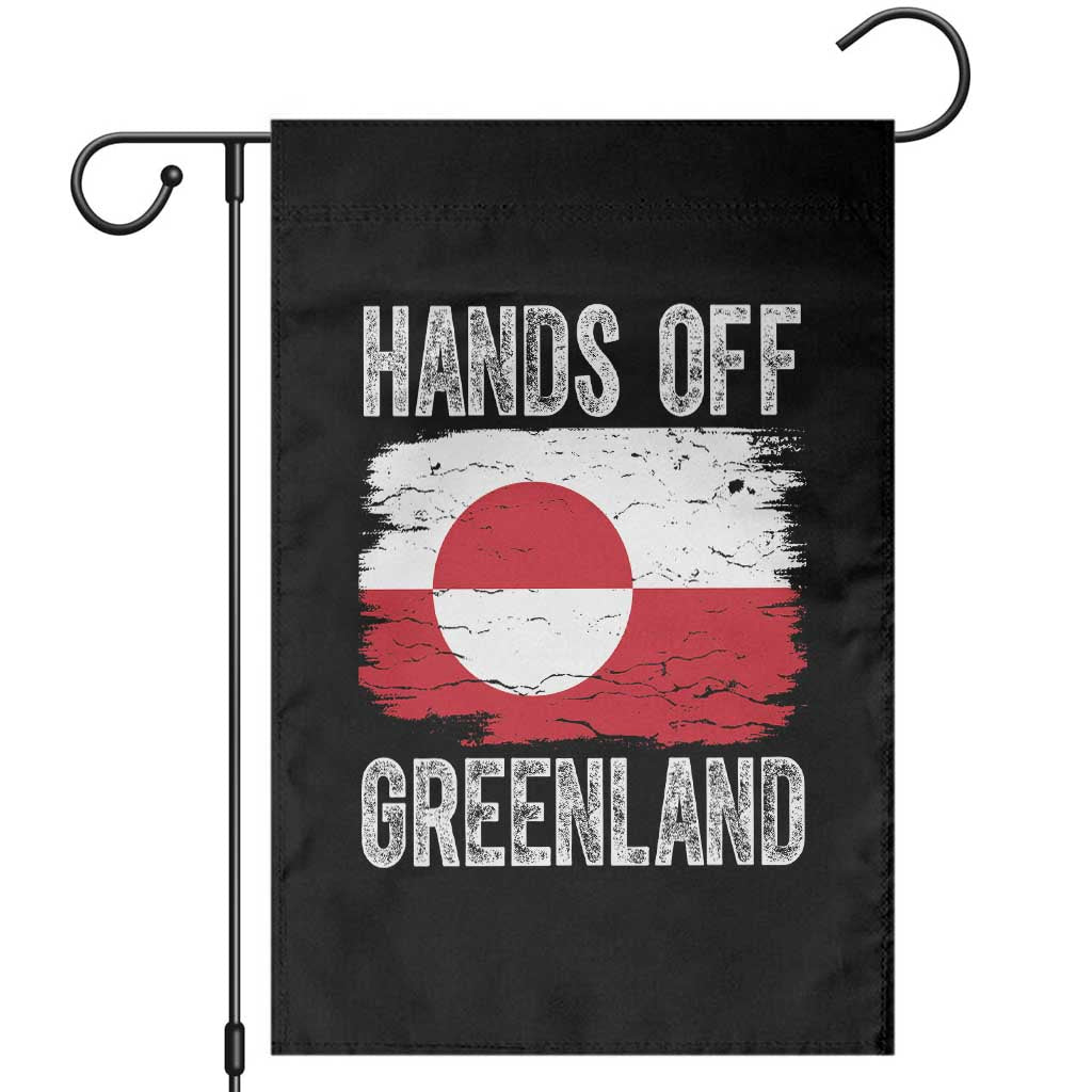 Hands Off Greenland Garden Flag Distressed Flag Resist Political Protest TS02 Black Print Your Wear