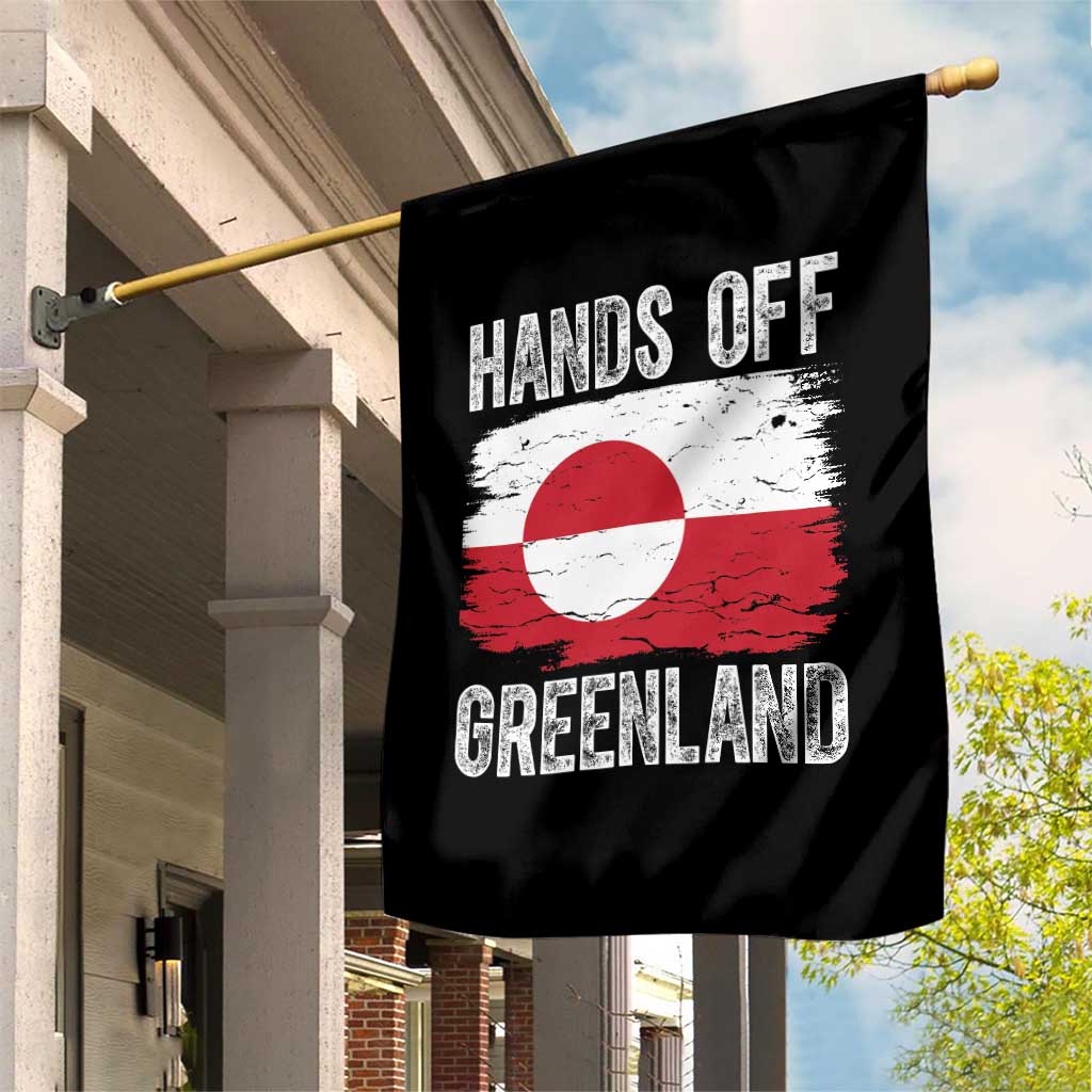 Hands Off Greenland Garden Flag Distressed Flag Resist Political Protest TS02 Print Your Wear