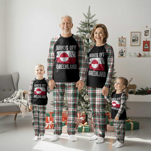 Hands Off Greenland Plaid Pajama Set Distressed Flag Resist Political Protest TS02 Christmas Plaid Print Your Wear
