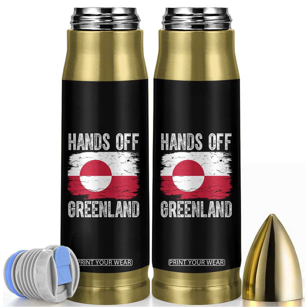 Hands Off Greenland Bullet Tumbler Distressed Flag Resist Political Protest TS02 Black Print Your Wear
