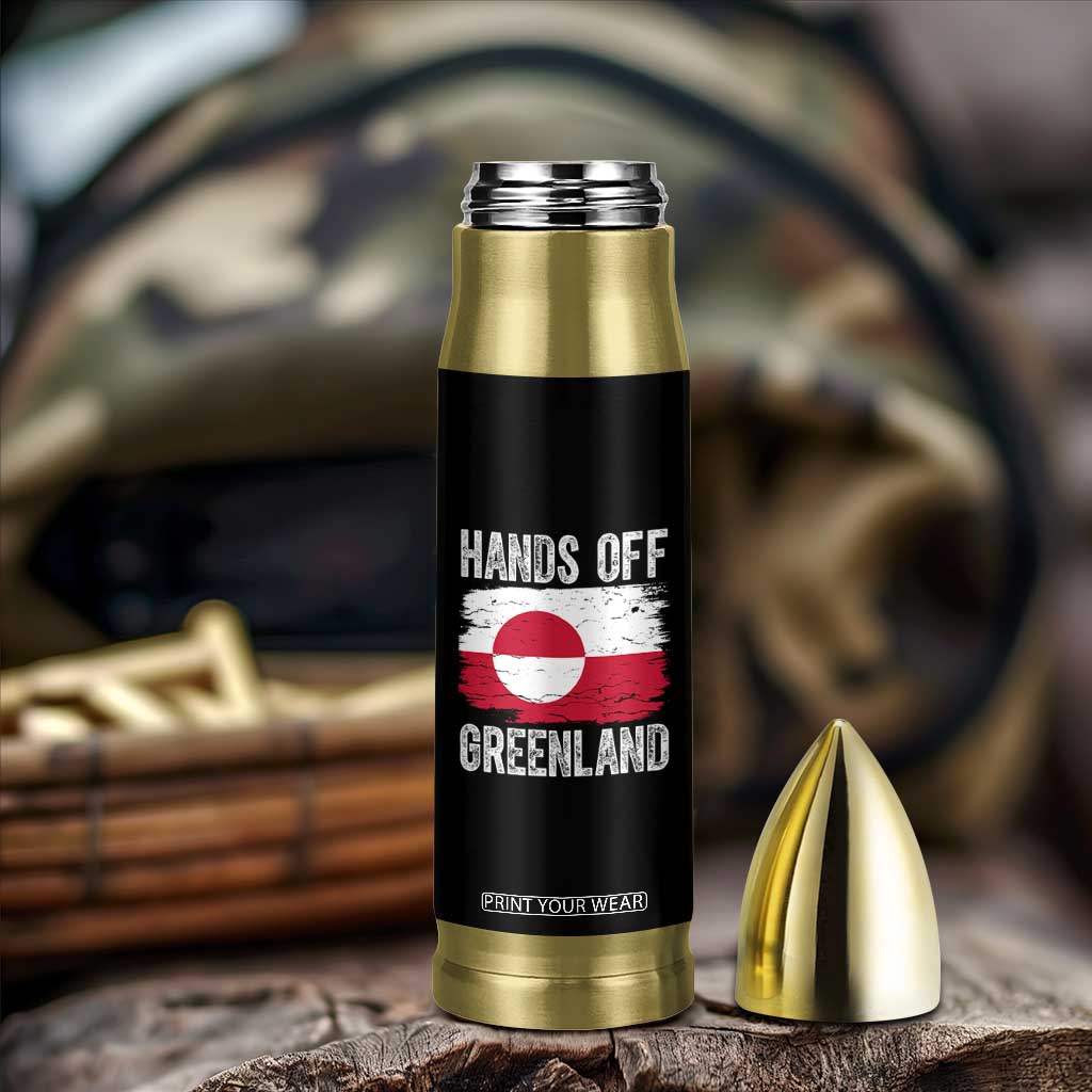Hands Off Greenland Bullet Tumbler Distressed Flag Resist Political Protest TS02 Print Your Wear