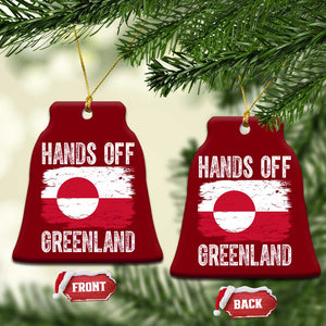 Hands Off Greenland Ceramic Ornament Distressed Flag Resist Political Protest TS02 Print Your Wear