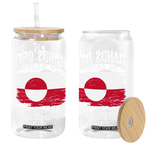 Hands Off Greenland Glass Can Distressed Flag Resist Political Protest TS02 Print Your Wear