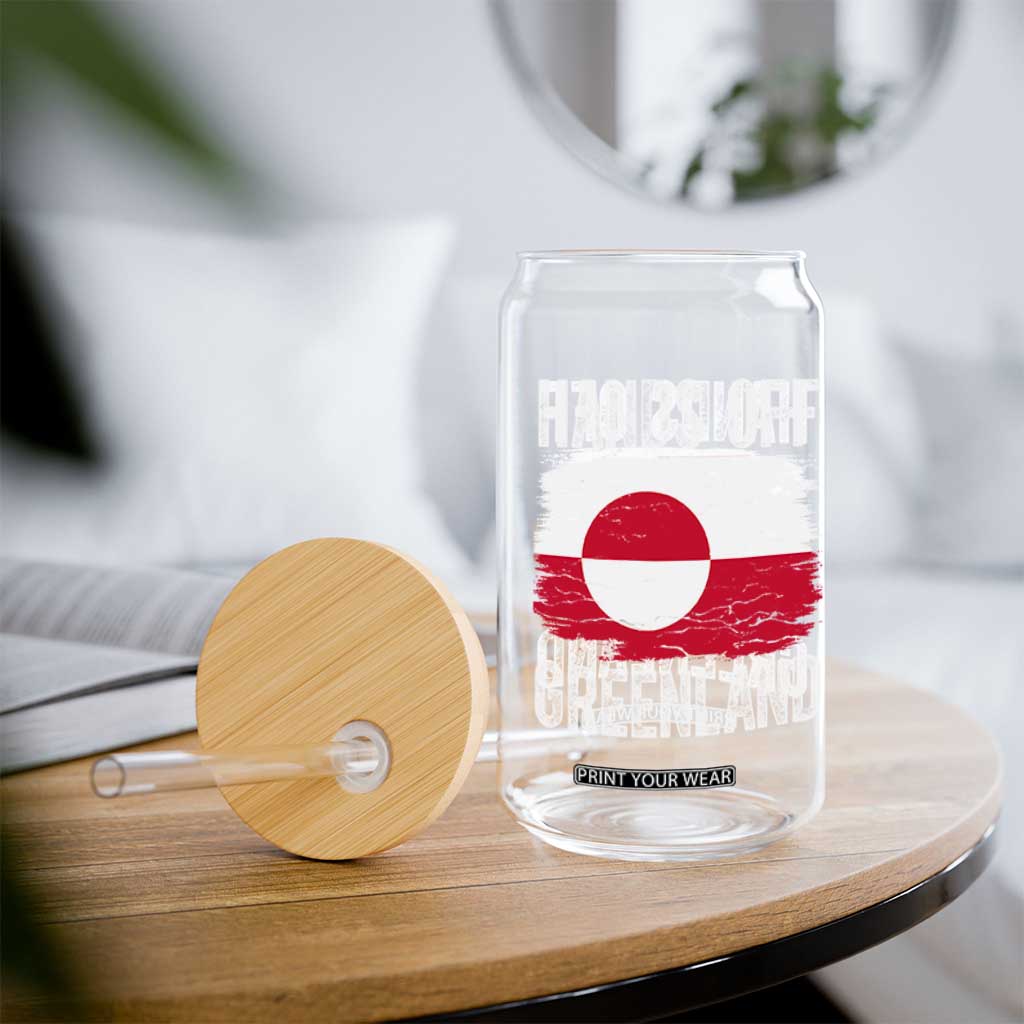 Hands Off Greenland Glass Can Distressed Flag Resist Political Protest TS02 Print Your Wear