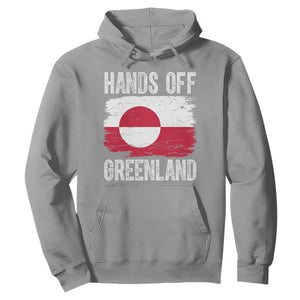 Hands Off Greenland Hoodie Distressed Flag Resist Political Protest TS02 Sport Gray Print Your Wear