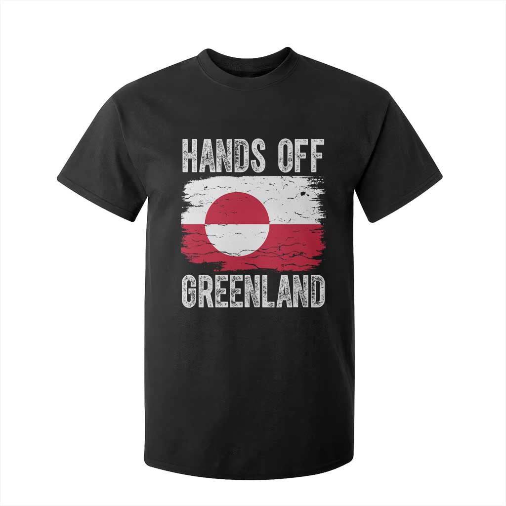 Hands Off Greenland T Shirt For Kid Distressed Flag Resist Political Protest TS02 Black Print Your Wear