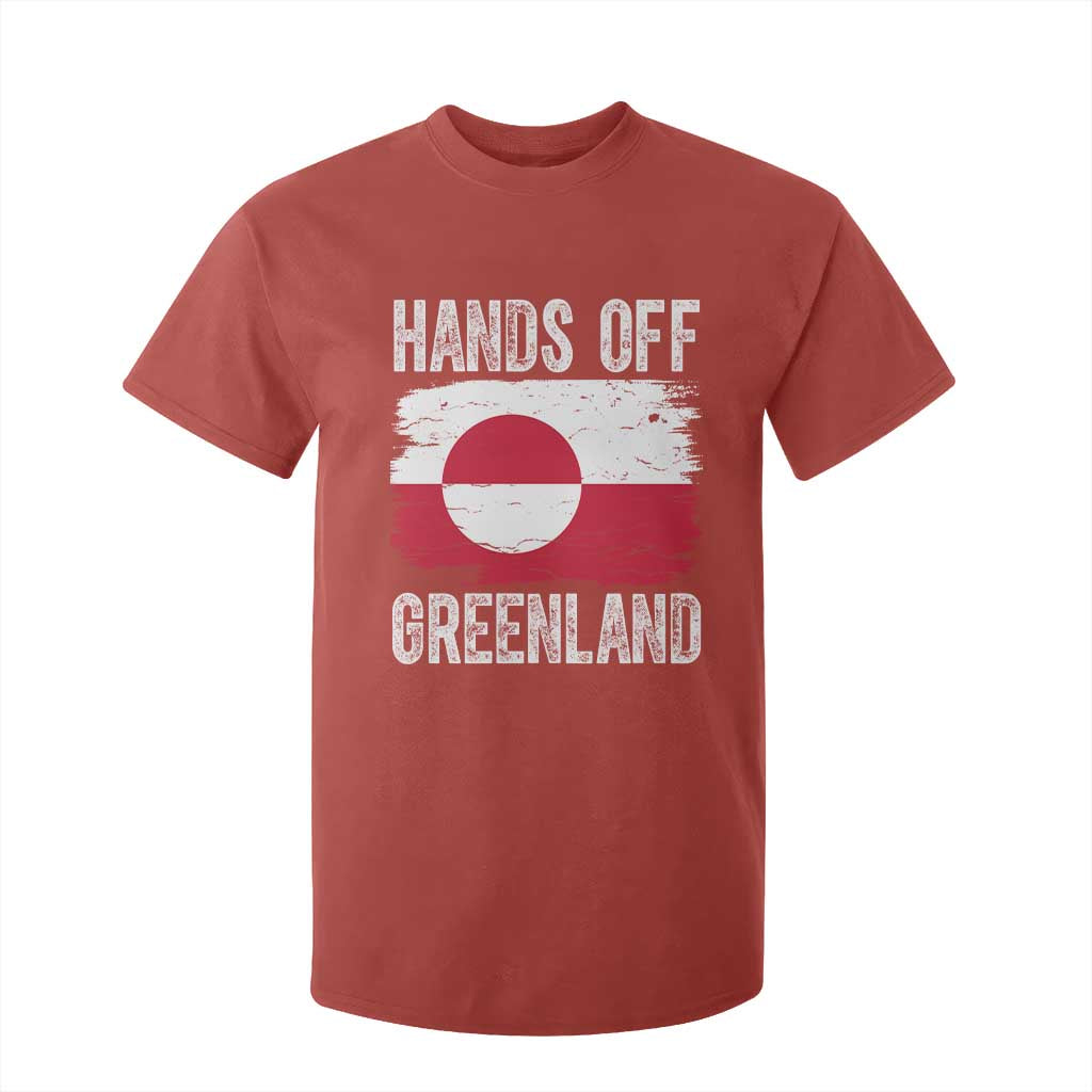 Hands Off Greenland T Shirt For Kid Distressed Flag Resist Political Protest TS02 Red Print Your Wear