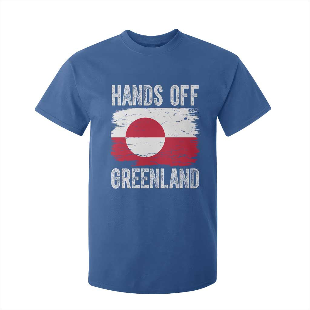 Hands Off Greenland T Shirt For Kid Distressed Flag Resist Political Protest TS02 Royal Blue Print Your Wear