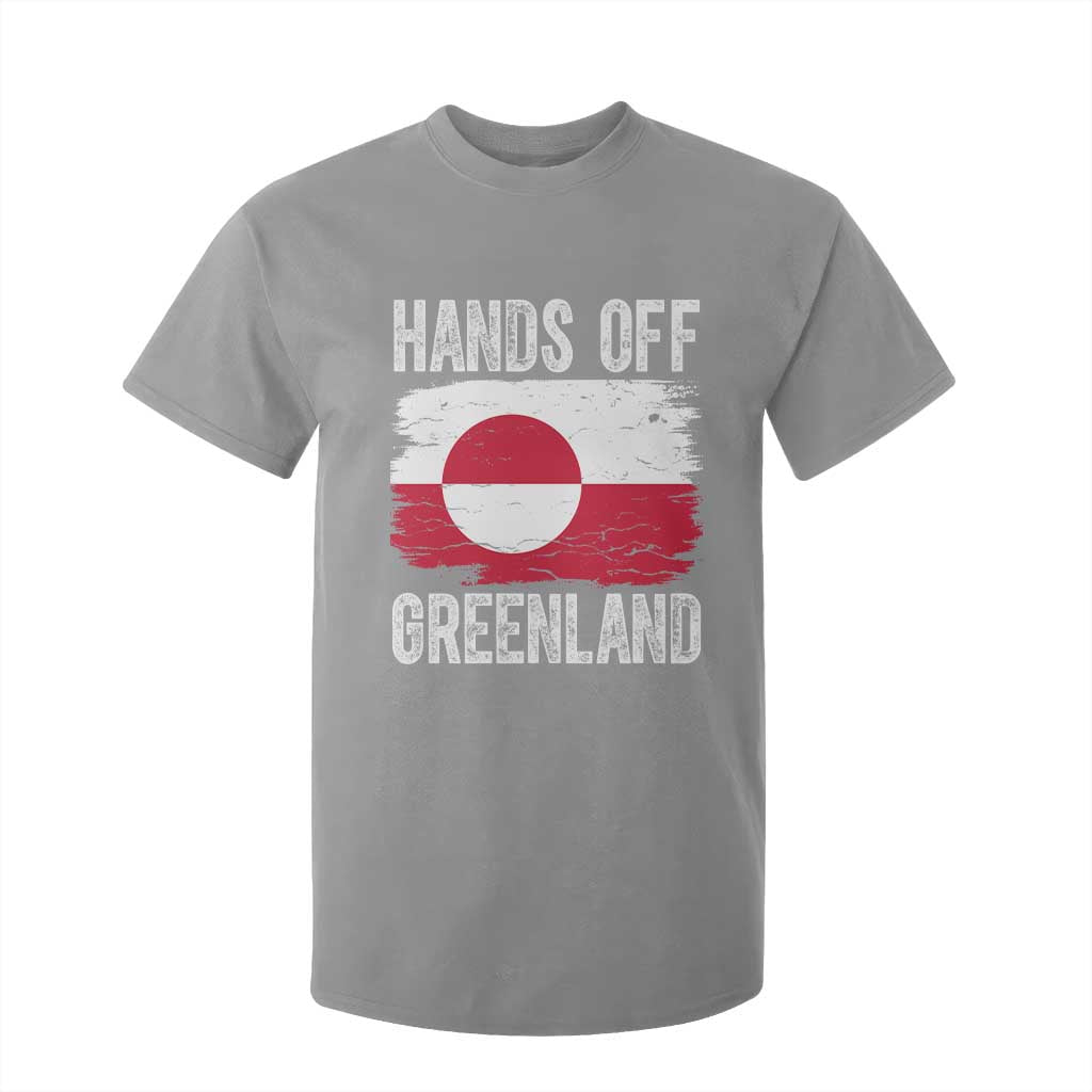 Hands Off Greenland T Shirt For Kid Distressed Flag Resist Political Protest TS02 Sport Gray Print Your Wear