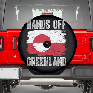 Hands Off Greenland Spare Tire Cover Distressed Flag Resist Political Protest TS02 Black Print Your Wear