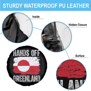 Hands Off Greenland Spare Tire Cover Distressed Flag Resist Political Protest TS02 Print Your Wear
