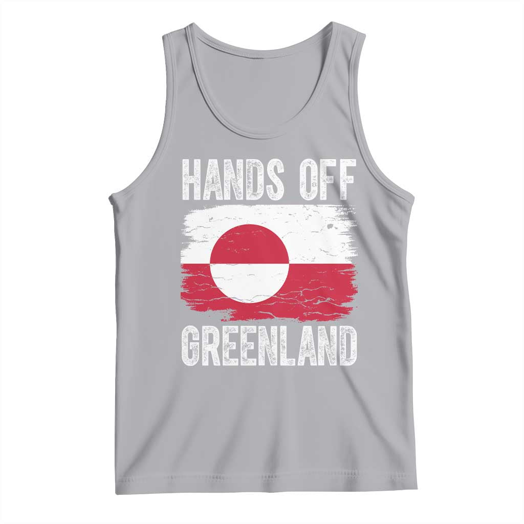 Hands Off Greenland Tank Top Distressed Flag Resist Political Protest TS02 Athletic Heather Print Your Wear