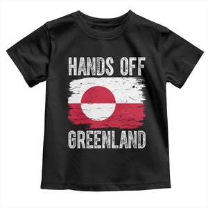 Hands Off Greenland Toddler T Shirt Distressed Flag Resist Political Protest TS02 Black Print Your Wear
