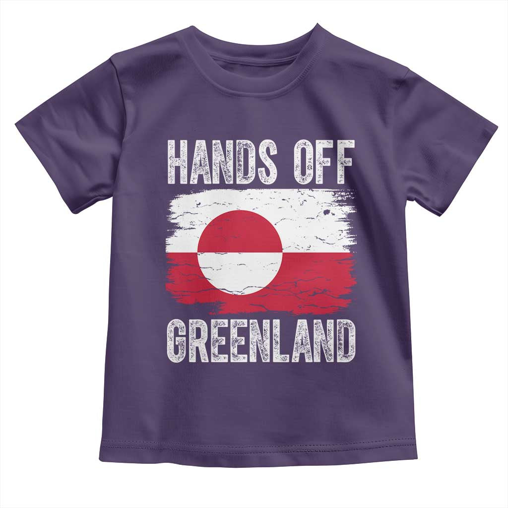 Hands Off Greenland Toddler T Shirt Distressed Flag Resist Political Protest TS02 Purple Print Your Wear