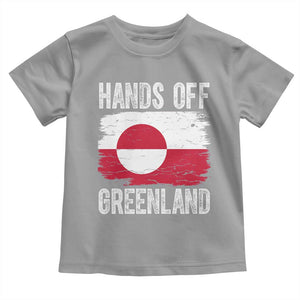 Hands Off Greenland Toddler T Shirt Distressed Flag Resist Political Protest TS02 Sport Gray Print Your Wear