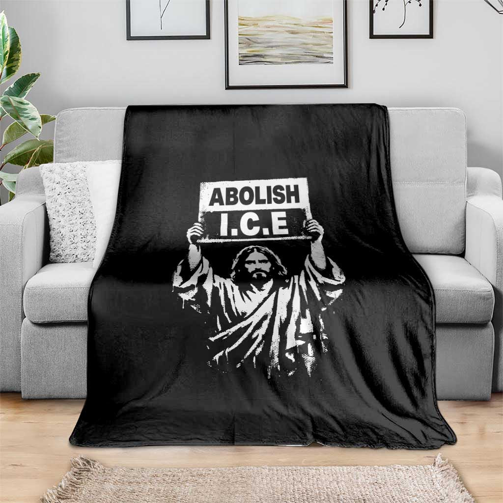 Jesus Abolish Ice Protest Throw Blanket Religious Faith Justice and Freedom Resistance TS02 Print Your Wear