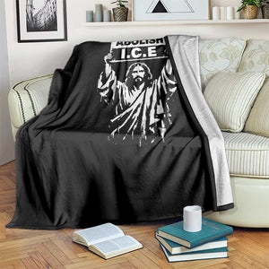 Jesus Abolish Ice Protest Throw Blanket Religious Faith Justice and Freedom Resistance TS02 Print Your Wear