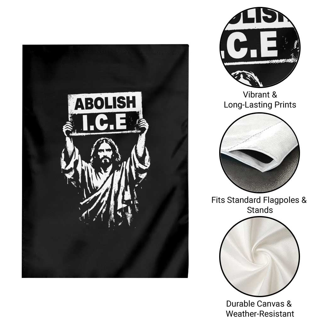 Jesus Abolish Ice Protest Garden Flag Religious Faith Justice and Freedom Resistance TS02 Print Your Wear