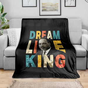 Dream Like King Inspirational MLK Graphic Throw Blanket Civil Rights Legacy Tribute TS02 Print Your Wear