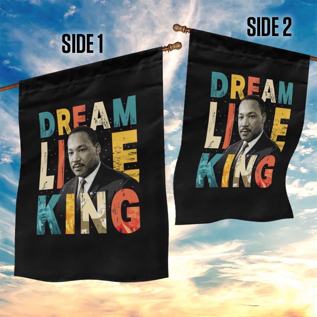 Dream Like King Inspirational MLK Graphic Garden Flag Civil Rights Legacy Tribute TS02 Print Your Wear