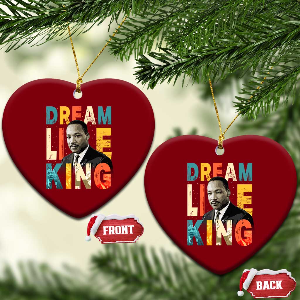 Dream Like King Inspirational MLK Graphic Ceramic Ornament Civil Rights Legacy Tribute TS02 Print Your Wear