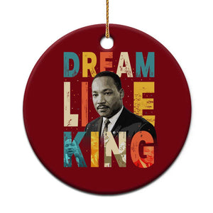 Dream Like King Inspirational MLK Graphic Ceramic Ornament Civil Rights Legacy Tribute TS02 1pc Red Print Your Wear