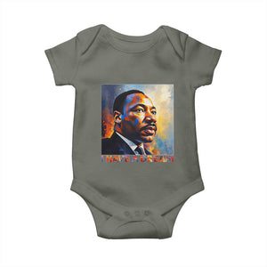 I Have A Dream Inspirational MLK Quotes Baby Onesie Equality and Justice Martin Luther King Tribute TS02 Military Green Print Your Wear