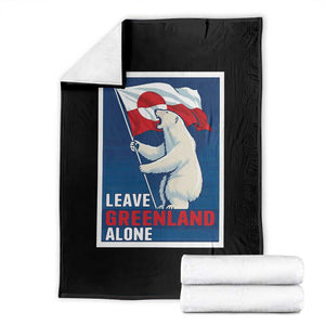 Leave Greenland Alone Polar Bear Resist Throw Blanket Vintage Patriotic Propaganda Sovereignty Protest TS02 Black Print Your Wear